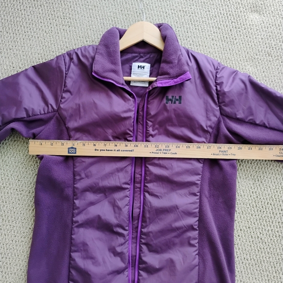 Helly Hansen Women Purple Terry Cloth Jacket Coat Primaloft Vikings Golf MED - Picture 7 of 11